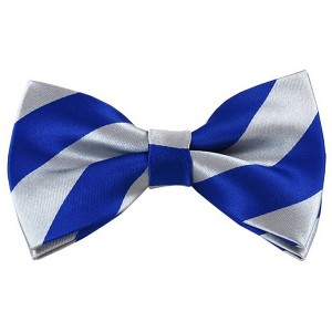Men's 2.75 W And 4.75 L Inch With Pre-Tied College Stripe Bowtie - 1 of 3