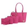 MKF Collection Edelyn Embossed M Signature Vegan Leather Women’s Tote Bag by Mia K – 4 Pcs set - 2 of 4