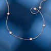 Pure Collection by Ross-Simons 0.20 ct. t.w. Diamond Station Necklace in 14kt Rose Gold Size 20 - 3 of 4