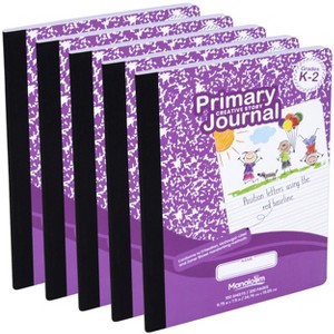Manaloom Primary Journal Notebook Grades K-2 – 5 Pack – 100 Sheets, 9.75" x 7.5" – Primary Ruled with Drawing Space - 1 of 4