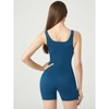 DOMETOUR Sports Yoga One-Piece Jumpsuit for Women, Breathable Sleeveless Tank Top Shorts - 2 of 4