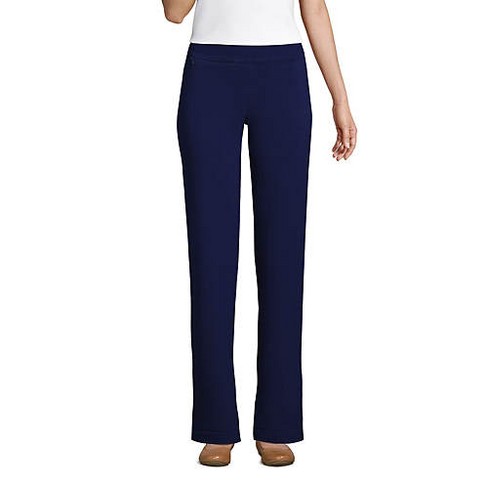 Lands' End Women's Tall Starfish Mid Rise Straight Leg Elastic Waist ...