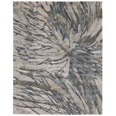 Skyview Modern Abstract Gray/Green/Ivory Area Rug