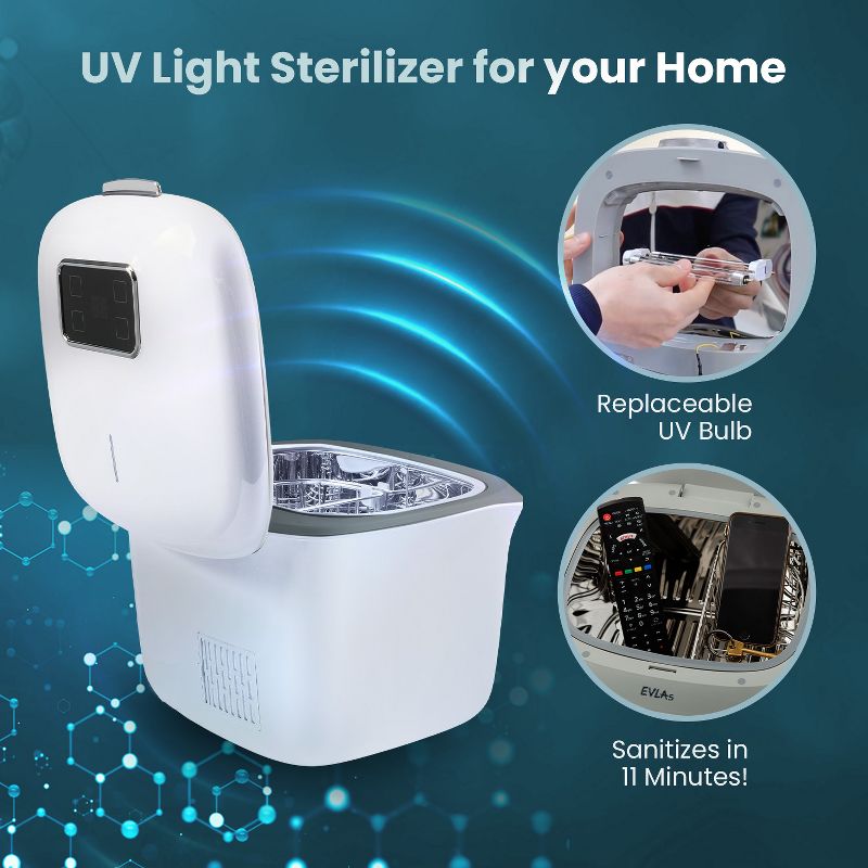 Bluestone UV Light Sanitizer, Sterilizer and Dryer Box with UV-C Lamp for Phones, Toothbrush, Beauty & Nail Tools, Other Household Items, 3 of 8