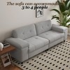 85" Modern 3-Seater Sofa, Adjustable Armrests, Plush Chenille Upholstery, Deep Seat & Button Tufted Back. For Living Room, Bedroom. Easy Assembly. - 3 of 4
