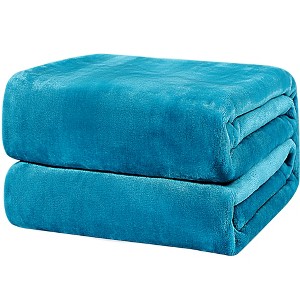 PiccoCasa 350 GSM Sofa Fleece Throw Soft Microfiber Blanket - 1 of 4