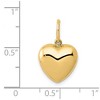 Black Bow Jewelry 14k Yellow Gold 3D Hollow Puffed Heart Charm or Pendant, 12mm - 3 of 4