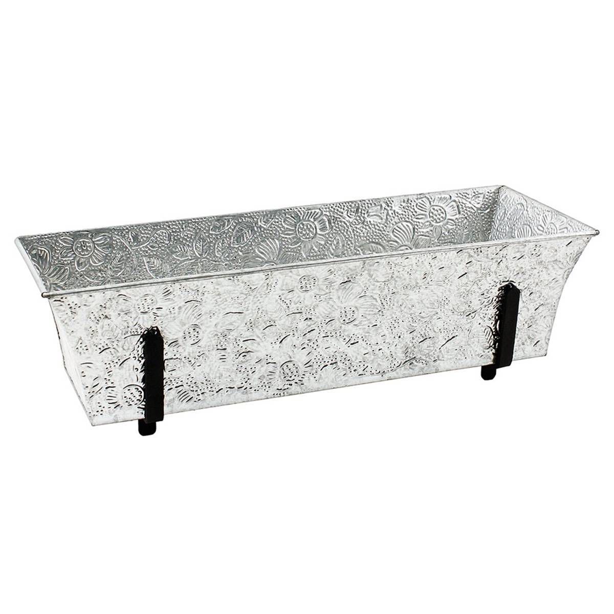 24" Steel Handrail Flowerbox Bracket Kit Black - ACHLA Designs: Deck Railing Planter Holders - thumbnail 2