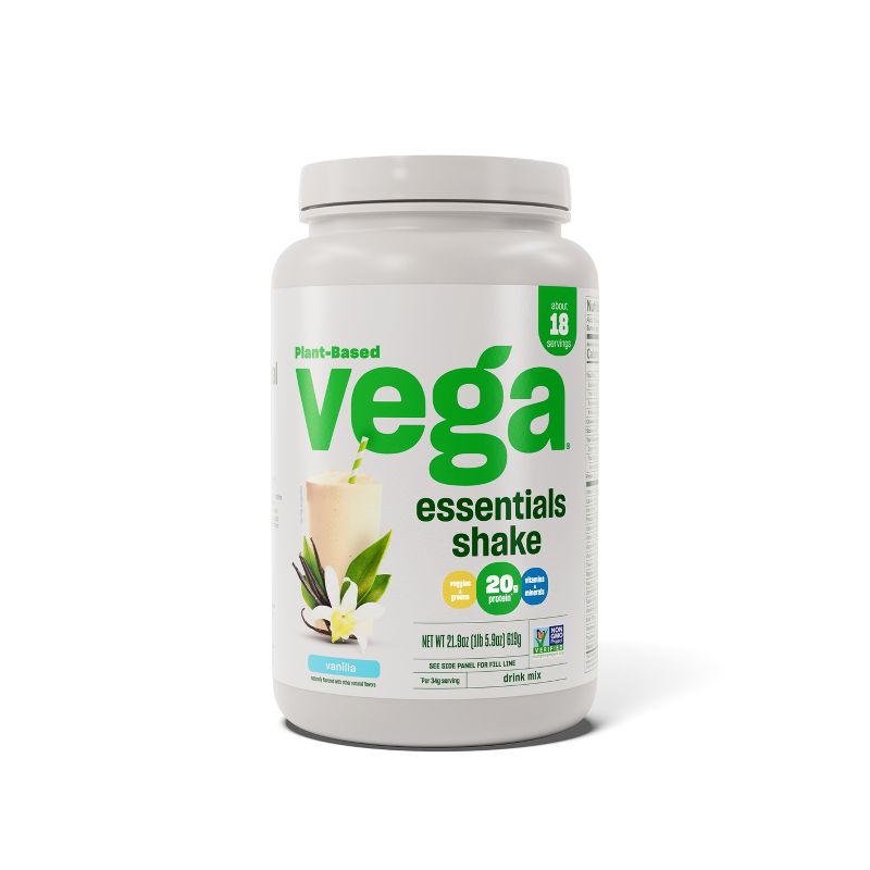 Vega Essentials Plant Based Vegan Protein Powder Shake - Vanilla - 21.9oz, 1 of 8