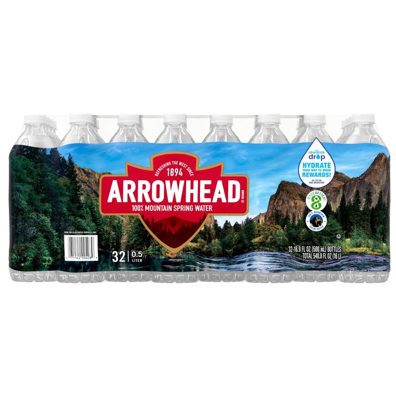 Arrowhead 100% Natural Spring Water - 32pk/16.9 fl oz Bottles, 3 of 12