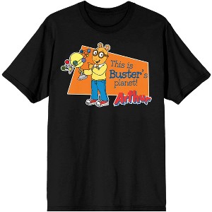 Arthur Series This is Buster's Planet! Men's Black Graphic Tee - 1 of 3