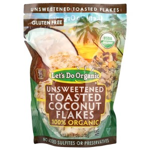 Edward & Sons, Let's Do Organic, 100% Organic Unsweetened Toasted Coconut Flakes, 7 oz - 1 of 2