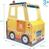 Svan Construction Truck Wooden Playset w 60+ Toy Pieces- Spinning Turn Saw, Steering Wheel & Wood to Saw Apart, Dual Sided Play Stand, Kids Gift - 2 of 4