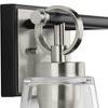 Progress Lighting Cassell 2-Light Vanity Fixture, Brushed Nickel/Matte Black, Clear Glass Shades - 4 of 4