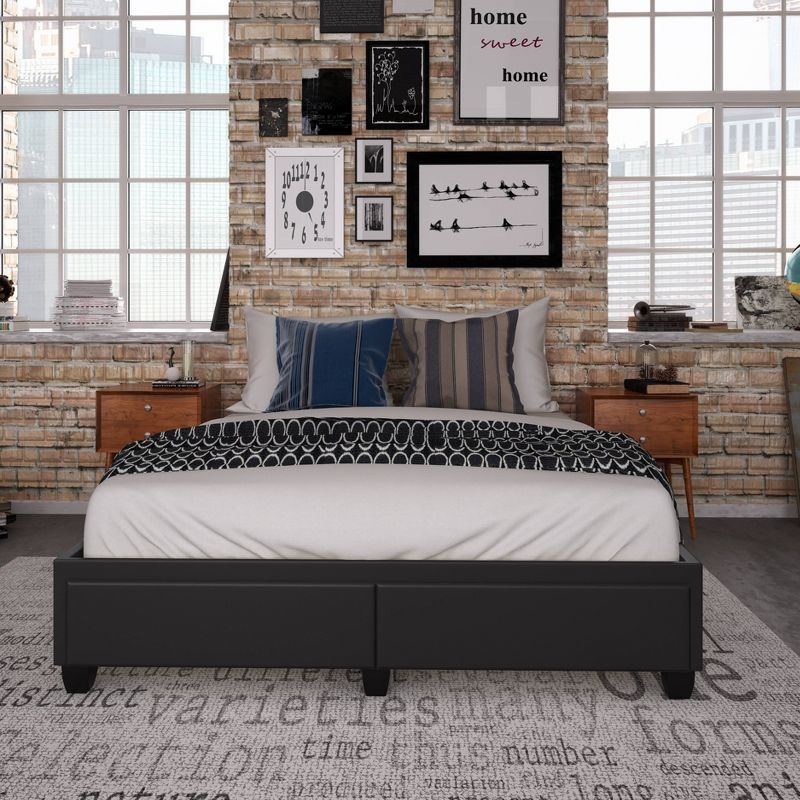 Preston Faux Leather Upholstered Platform Bed Frame with Storage Drawers - Eco Dream, 6 of 10