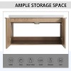 Bencmate Bathroom Storage Cabinets, Wall-Mounted Vanities with Resin Sink and Two-Story Open Shelf, Separate Side Cabinet, Floating Bathroom Cabinet - 4 of 4