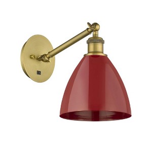 Plymouth Dome - 1 Light Wall Sconce In Industrial Style-13.25 Inches Tall and 7.5 Inches Wide - 1 of 1