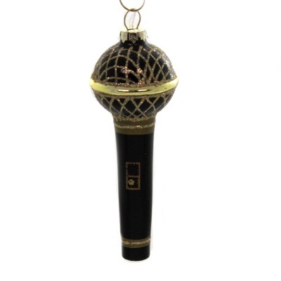 Holiday Ornaments 4.75" Fancy Microphone Dj Music Singer Song Karaoke  -  Tree Ornaments