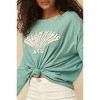 Slickblue Women's Dream Magic Baby Top, Vintage-Inspired Text & Stars Graphic, Mineral Washed, Charcoal, S - 4 of 4