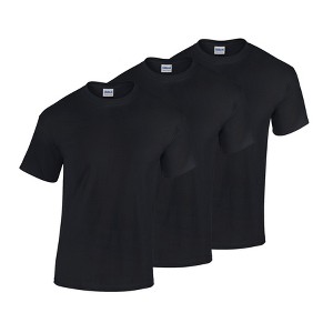 3 Pack Gildan Men's Heavy Cotton Short Sleeve Crew Neck Classic Fit T-Shirt - 1 of 4