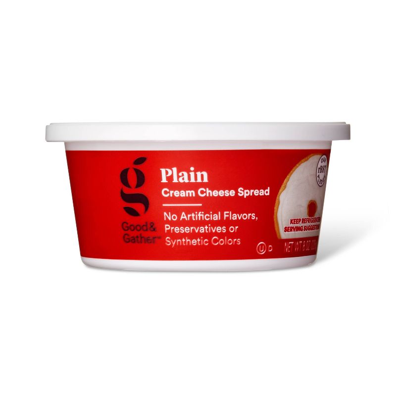 Plain Cream Cheese Spread - 8oz - Good &#38; Gather&#8482;, 1 of 6