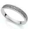 Pompeii3 Slim Criss-Cross Stackable Band 14k Gold or Platinum - 3 of 4