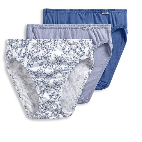 Jockey Womens Plus Size Elance French Cut 3 Pack Underwear Cuts 100% Cotton  11 Lake Sky/butterfly Effect/tornado Blue : Target