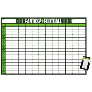 Trends International Fantasy Football 12 Team Draft Board Unframed Wall Poster Prints - 1 of 4