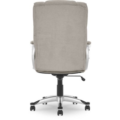Gray High-Back Ergonomic Executive Office Chair with Lumbar Support