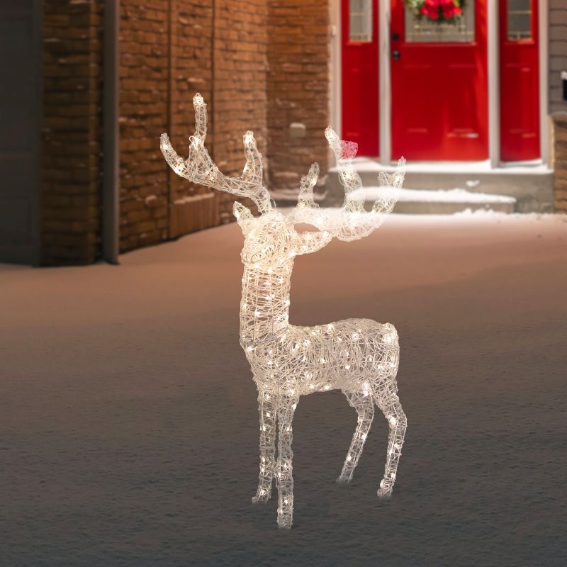 Northlight LED Lighted Commercial Grade Acrylic Reindeer Outdoor Christmas Decoration - 46.5" - Warm White Lights, 2 of 6