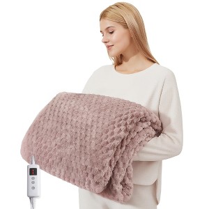 GustoWave Heated Blanket Throw - Soft Flannel Blanket with Controller, Fast Heating Machine Washable - 1 of 4