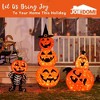 SYNCFUN 3FT Halloween Pumpkin Decorations Outdoor, Pre-Lit Light Up Pumpkin with 100 LED Lights and Metal Stand for Indoor Outdoor Yard Holiday Decor - 3 of 4