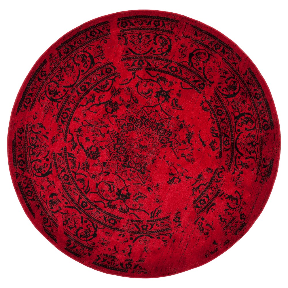 Addaneye Area Rug - Red/Black (6' Round) - Safavieh