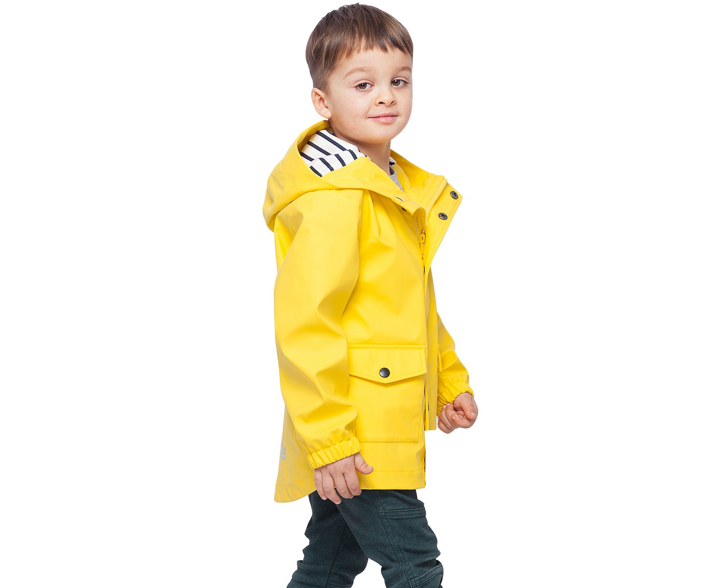 Куртки Rokka&Rolla Waterproof Rain Coats Rubberized Jackets-Lemon Chrome для мальчиков — фото 4