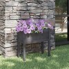 vidaXL Solid Wood Pine Garden Planter, Weather-Resistant Square Planter Box, Gray Finish, 27.6"x12.2"x27.6", Suitable for Outdoor use - 2 of 4