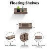 Syemin Decorative Wall Shelf Floating Shelves Wall Mounted Wood Shelves Hanging Bathroom Shelf Home Wall Decor Corner Shelf, Beige, 10.04"*3.93"*1.97" - 4 of 4
