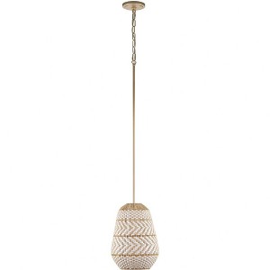 Crystorama Lighting Zanzibar 1 - Light Pendant in  Soft Gold - 1 of 3