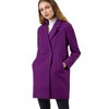 INSPIRE CHIC Women's Notched Lapel Double Breasted Raglan Sleeve Winter Coat - 2 of 4