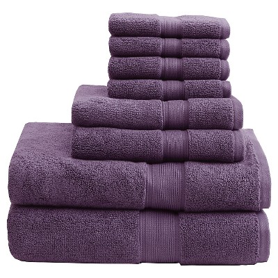 3 Pack Cotton Bath Towels 13x30 inch Super Absorbent for Pool Spa Utopia Towels, Purple