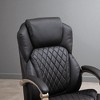 Mshliw Big and Tall PU Leather Executive Office Chair with Wide Seat, High Back, Diamond Stitching, Adjustable Height & Swivel Base - 2 of 4