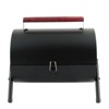 Gibson Home Delwin Carbon Steel Barrel BBQ in Black with Burgundy Wood Handle - 2 of 4