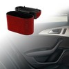 Unique Bargains Car Trash Can Rhinestones Hanging Car Door ABS Trash Bin Red Black 1 Pcs - 3 of 4