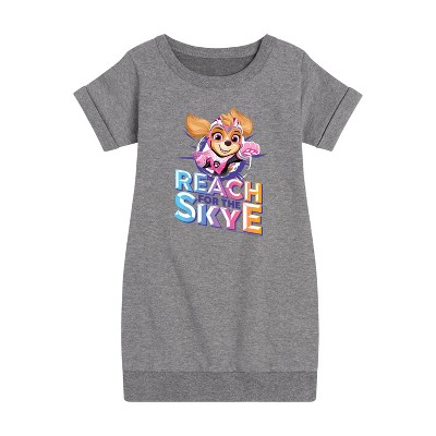 - Paw Patrol - Reach For The Skye Graphic Short Sleeve Fleece Dress