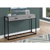 Monarch Specialties Accent Table Console Entryway Narrow Sofa Storage Drawer Living Room Bedroom Grey Laminate Black Metal Contemporary Modern - 4 of 4
