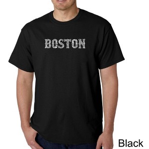 LA Pop Art Men's Word Art T-shirt - BOSTON NEIGHBORHOODS - 1 of 4