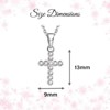 Clotth Sterling Silver Cross Necklace for Women - 925 Silver Choker with Cubic Zirconia,Faith-Based Accessory for Wedding,Birthday - 3 of 4