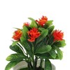 Unique Bargains Artificial Plants Leaf with Curled Rose Plastic 4.72"x4.72"x6.30" 1 Pcs - 4 of 4
