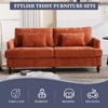 MOONMISS Mid Century Modern chenille Fabric Upholstered Loveseat sofa, for Living Room,Brown wood feet sofa for Bedroom,Reading - 4 of 4