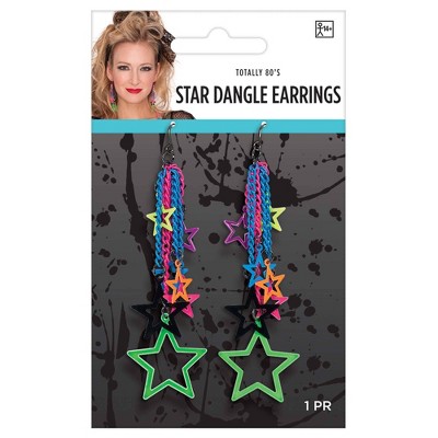Adult Multi Star Dangle Earrings Accessory Halloween Costume