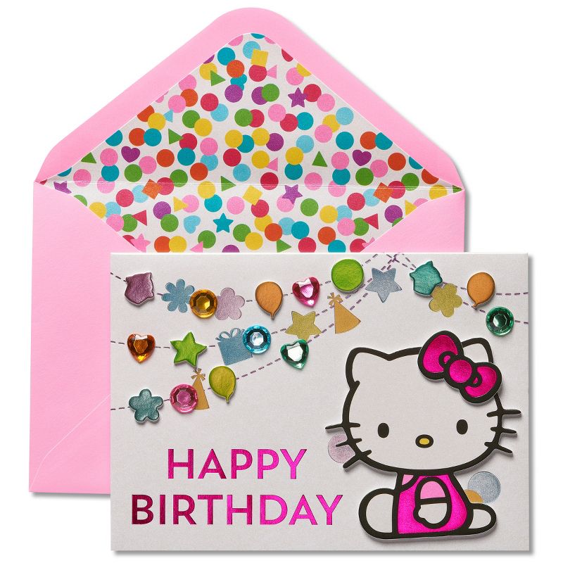 Birthday Card Hello Kitty Confetti - Papyrus, 4 of 7